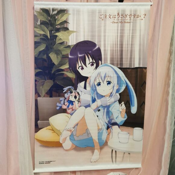 Is the Order a Rabbit Tapestry Cocoa Chino Wall Scroll Art Poster Japan Manga - Picture 10 of 10